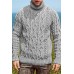 Men's High Collar Needle Sweater