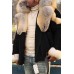 Mens Luxury Suede Leather Fur Coat